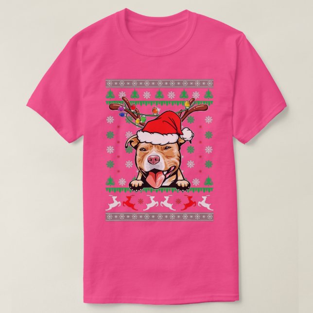 Pitbull Navidades Feo Sweater Funny Pit Bull Love (Diseño del anverso)
