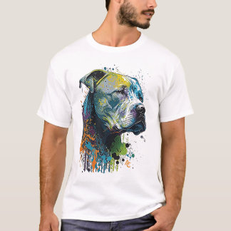 Pitbull Norteamericano - Camiseta De Tinta De Graf