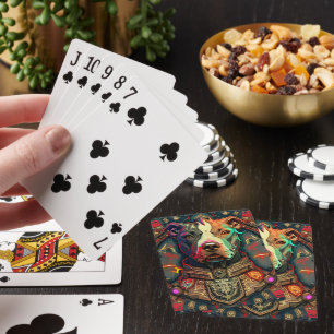 Pitbull " Pittie " Cartas de juego estilo Cyberpun