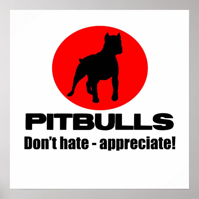 Pitbulls - No odies, aprecias la impresión Poster (Frente)
