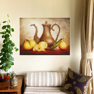 Pitcher con Naranjas - Impresión artística