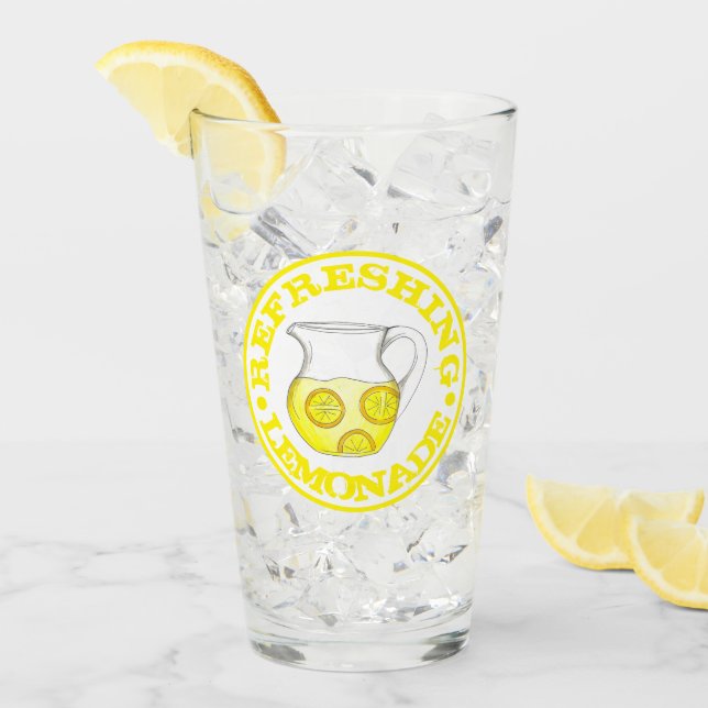 Pitcher de limón amarillo fresco Lemonade (Anverso (hielo))