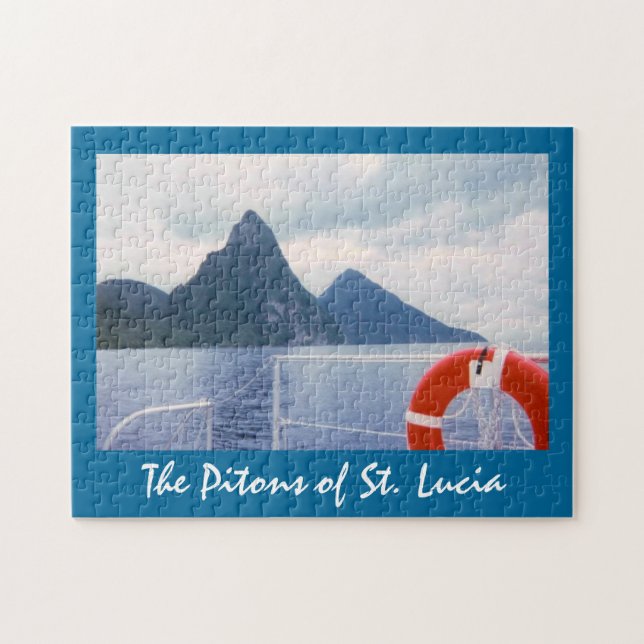 Pitons de St Lucia del rompecabezas del mar (Horizontal)