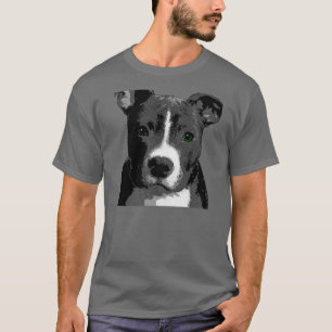 Pitt Bulldog Grandes Ojos Verdes Foto camiseta arr
