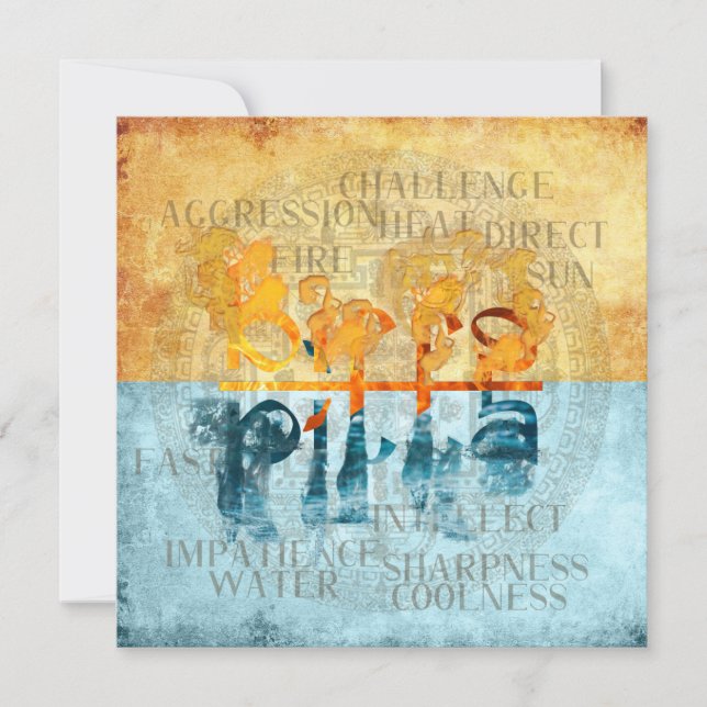 PITTA DOSHA - Tarjeta de felicitación (Anverso)