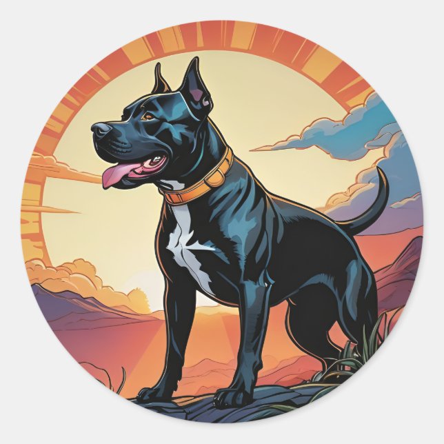Pittie Pitbull Adventure Senking Dog Pegatinas (Anverso)