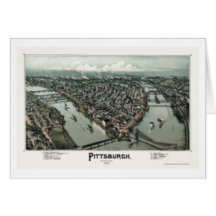 Pittsburgh, mapa panorámico del PA - 1902