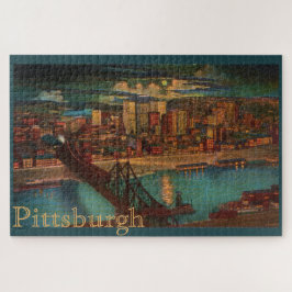 Pittsburgh Por Moonlight Gran Rompecabezas