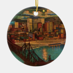 Pittsburgh Por Ornamento De La Luna