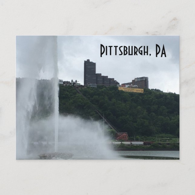 Pittsburgh, postal de la fuente de la PA (Anverso)