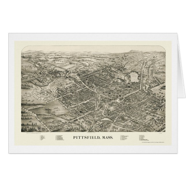 Pittsfield, mapa panorámico de las MAMÁES - 1899 (Anverso (Horizontal))