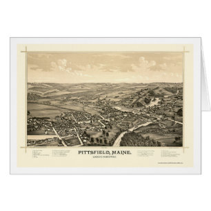Pittsfield, YO mapa panorámico - 1889