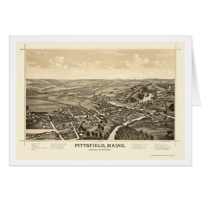 Pittsfield, YO mapa panorámico - 1889 (Anverso (Horizontal))