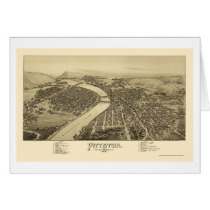 Pittston, mapa panorámico del PA - 1892
