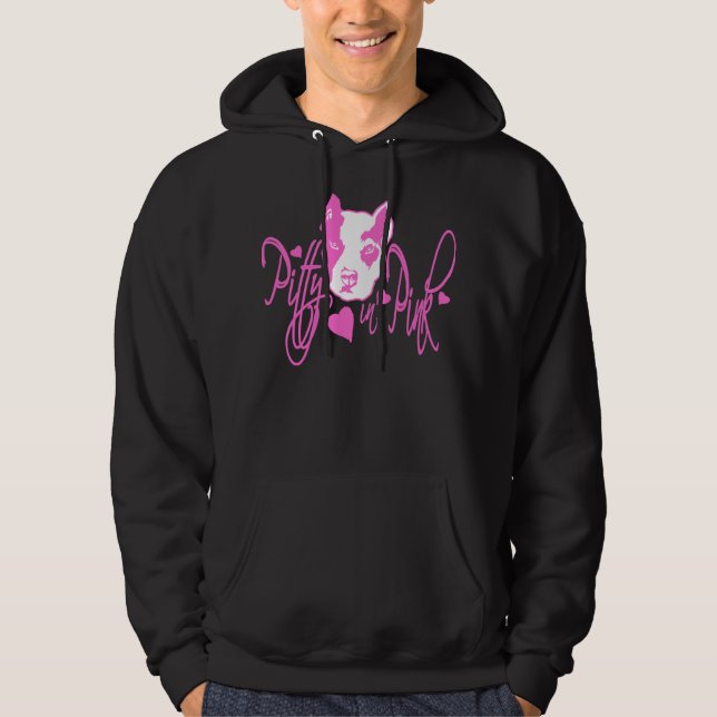 Pitty en sudadera con capucha negra rosada (Anverso)