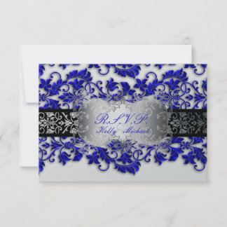 PixDezine rsvp tanza damask/royal blue