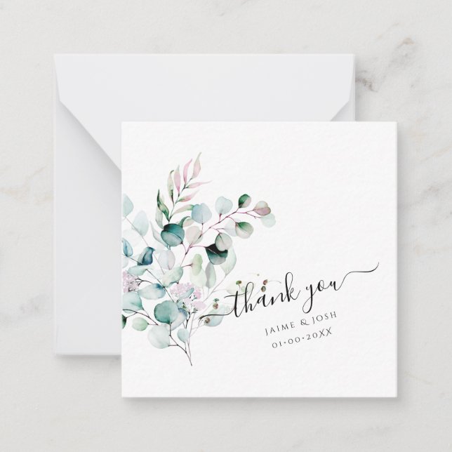 PixDezines acuarela Goma rosa Eucalyptus Nota C (Anverso)