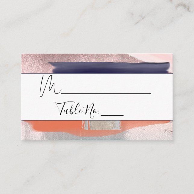 PixDezines acuarela, tarjetas de lugar de arte mod (Anverso)