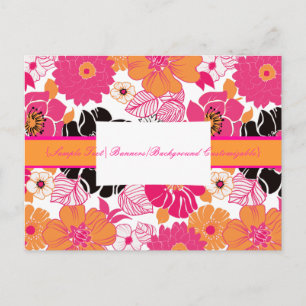 PixDezines Alegre Floral Retro, Tarjeta de marketi