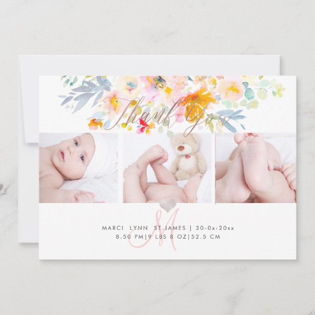 PixDezines Anuncio de Nacimiento+Ducha Gracias (Anverso)