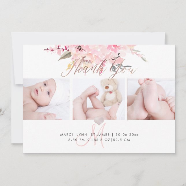 PixDezines Anuncio de Nacimiento+Ducha Gracias (Anverso)