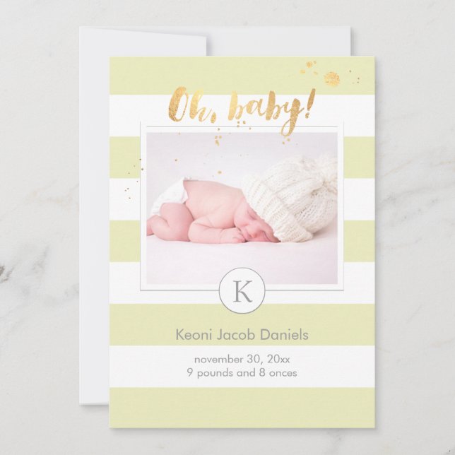 PixDezines anuncio de nacimiento/franjas de colore (Anverso)