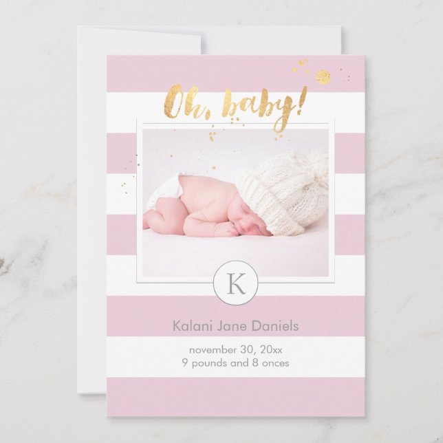 PixDezines anuncio de nacimiento/franjas de colore (Anverso)