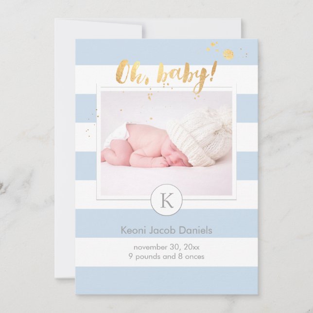 PixDezines anuncio de nacimiento/franjas de colore (Anverso)