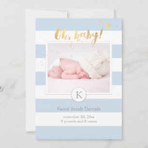 PixDezines anuncios de nacimiento/franjas de color