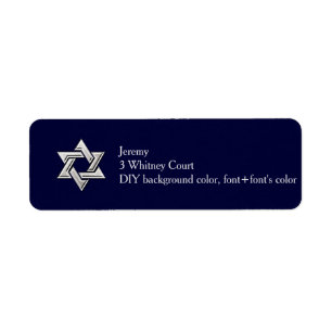 PixDezines Bar Mitzvah Etiqueta de devolución/DIYc