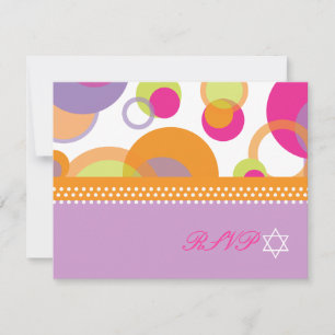 PixDezines Bubbles de sangre RSVP a Bat Mitvah