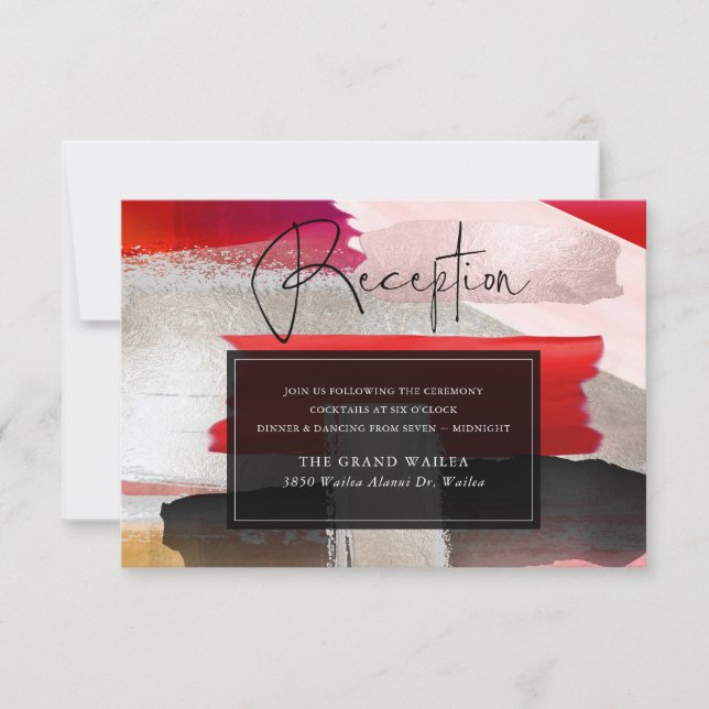 PixDezines color de agua moderno rojo negro (Anverso)