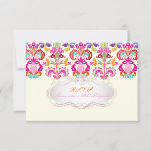PixDezines color Rsvp Isabella damask/bat mitzvah