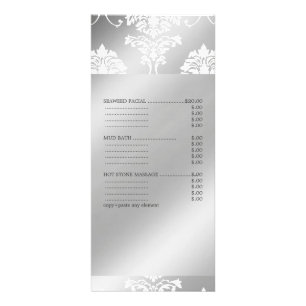 PixDezines Damask Blanco, Menú de Servicios de Spa