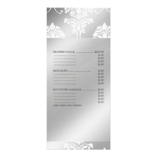 PixDezines Damask Blanco, Menú de Servicios de Spa