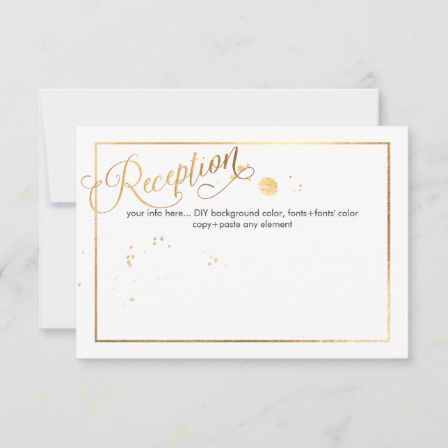 PixDezines Dazzled/Faux Gold Details/Recepción (Anverso)