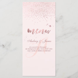 PixDezines Dazzled Faux Rosa Gold Menu