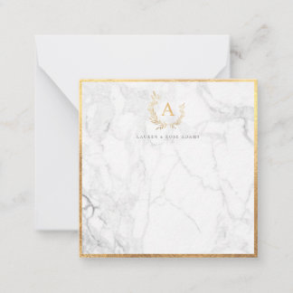 PixDezines DIY tarjeta de notas de mármol monogram