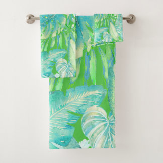 PixDezines H2 Jungla Hawaiana Aqua Verde Neón