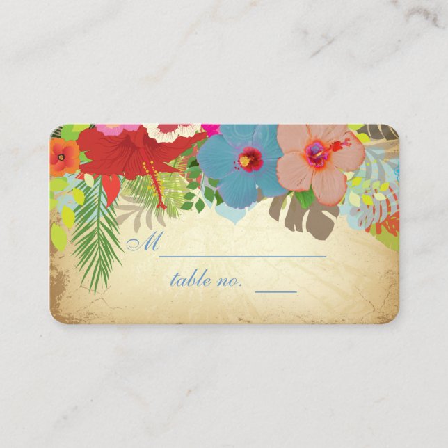 PixDezines hibiscus deseando tarjetas biz bien reg (Anverso)