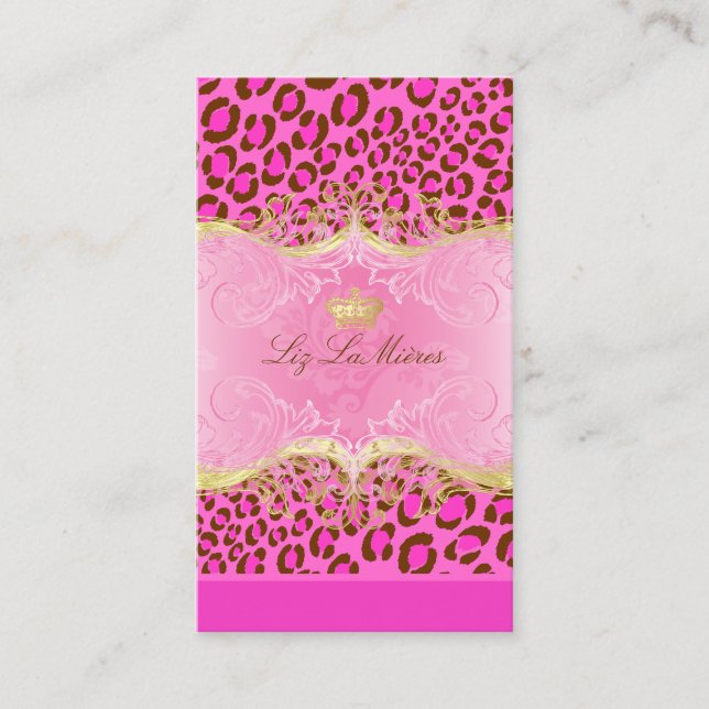 PixDezines manchas de leopardo / tarjetas de prese (Anverso)