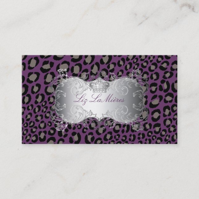 PixDezines manchas de leopardo / tarjetas de prese (Anverso)