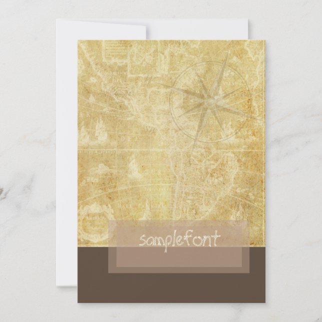 PixDezines Mapa Náutico Vintage + brújula (Anverso)