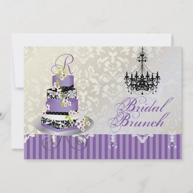 PixDezines monograma pastel de boda de lavanda nup (Anverso)
