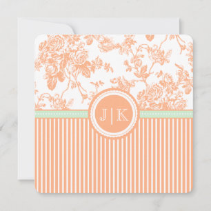 PixDezines naranja/toile/rosas de coral