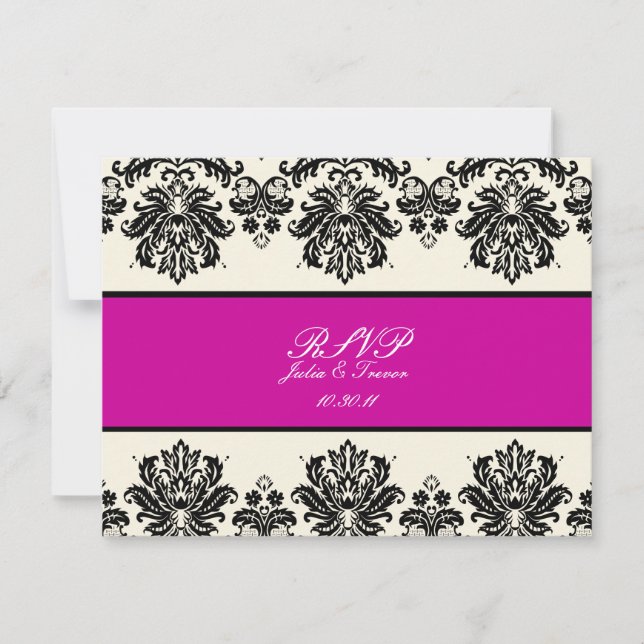PixDezines Piqué, Damask RSVP requiere invitacione (Anverso)