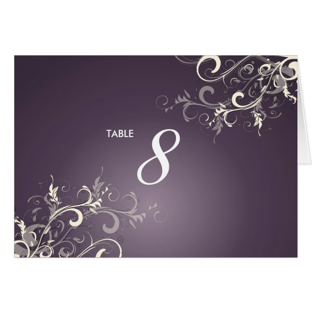 PixDezines Plum Vanilla Swirls Gracias tarjetas (Anverso (Horizontal))