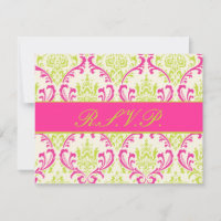 PixDezines Rossi Damask, RSVP para 5 x 7 invitacio