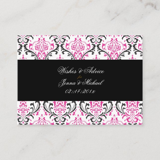 PixDezines Rossi Damask, tarjetas de consejo (Anverso)