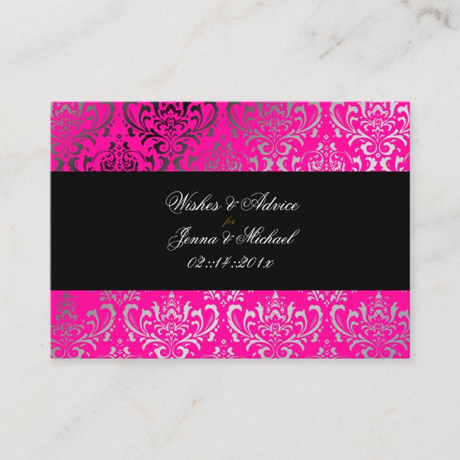 PixDezines Rossi Damask, tarjetas de consejo (Anverso)